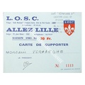 Carte foot LILLE LOSC supporter 1983/1984