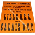 Affiche foot LOSC LILLE CALAIS CRUFC coupe de France 1980/1981