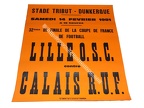 Affiche foot LOSC-CALAIS coupe de France 1980/1981