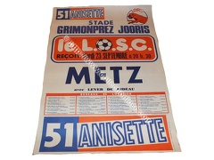 Affiche foot LOSC LILLE FCM METZ 1980/1981