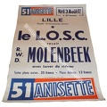 Affiche foot LOSC LILLE RWDM MOLENBEEK 1982/1983