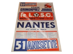 Affiche foot LOSC LILLE FCN NANTES 1980/1981