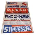 Affiche foot LOSC LILLE PARIS PSG 1980/1981