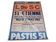 Affiche foot LOSC LILLE SAINT-ETIENNE ASSE coupe de France 1984/1985