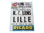 Affiche foot ancienne RCL LENS LOSC LILLE 1976/1977