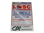 Affiche foot ancienne LILLE LOSC SCA ABBEVILLE coupe de France 1987/1988