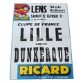 Affiche foot ancienne LILLE LOSC USLD coupe de France 1976/1977