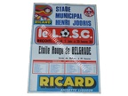 Affiche foot ancienne LILLE LOSC ETOILE ROUGE BELGRADE 1974/1975
