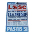 Affiche foot ancienne LILLE LOSC LA GANTOISE 1986/1987
