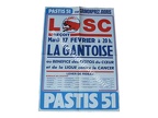 Affiche foot ancienne LILLE LOSC LA GANTOISE 1986/1987
