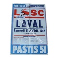 Affiche foot ancienne LILLE LOSC LAVAL STADE LAVALLOIS 1986/1987