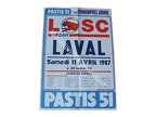 Affiche foot ancienne LILLE LOSC LAVAL STADE LAVALLOIS 1986/1987