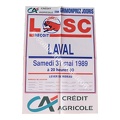 Affiche foot ancienne LILLE LOSC STADE LAVALLOIS LAVAL 1988/1989