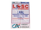 Affiche foot ancienne LILLE LOSC STADE LAVALLOIS LAVAL 1988/1989