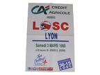 Affiche foot LILLE LOSC OL LYON 1989/1990