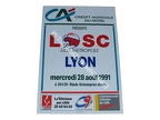 Affiche foot vintage LILLE LOSC OL LYON 1991/1992