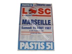 Affiche foot ancienne LILLE LOSC OM MARSEILLE 1987/1988