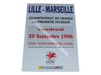 Affiche foot vintage LILLE LOSC OM MARSEILLE 1996/1997