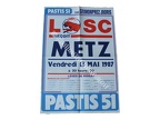 Affiche foot ancienne LILLE LOSC FCM METZ 1986/1987