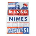 Affiche foot ancienne LILLE LOSC NIMES OLYMPIQUE 1979/1980