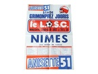 Affiche foot ancienne LILLE LOSC NIMES OLYMPIQUE 1979/1980