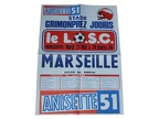 Affiche foot LILLE LOSC OM MARSEILLE 1978/1979