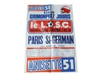 Affiche foot ancienne LILLE LOSC PARIS PSG 1979/1980