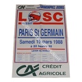 Affiche foot ancienne LILLE LOSC PSG PARIS 1987/1988