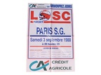 Affiche foot ancienne LILLE LOSC PARIS PSG 1988/1989