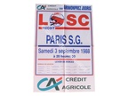 Affiche foot ancienne LILLE LOSC PARIS PSG 1988/1989