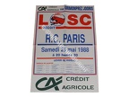 affiche losc rcp 8788Affiche foot ancienne LILLE LOSC RCP PARIS 1987/1988