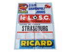 Affiche foot vintage LILLE LOSC RCS STRASBOURG 1976/1977