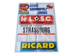 Affiche foot vintage LILLE LOSC RCS STRASBOURG 1976/1977