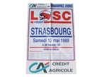 Affiche foot ancienne LILLE LOSC RCS STRASBOURG 1988/1989