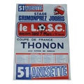 Affiche foot vintage LILLE LOSC THONON coupe de France 1980/1981