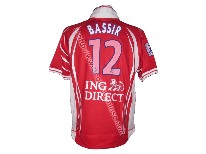 Maillot du LOSC porté par Salaheddine BASSIR en D1 saison 2001/2002