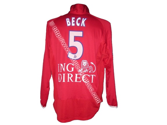 Maillot du LOSC porté par Mikkel BECK en D1 saison 2000/2001