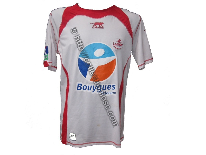 Maillot du LOSC porté par Mathieu BODMER en Coupe de la Ligue édition 2006/2007