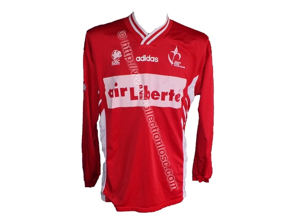 Maillot du LOSC porté par Djezon BOUTOILLE en D1 saison 1995/1996