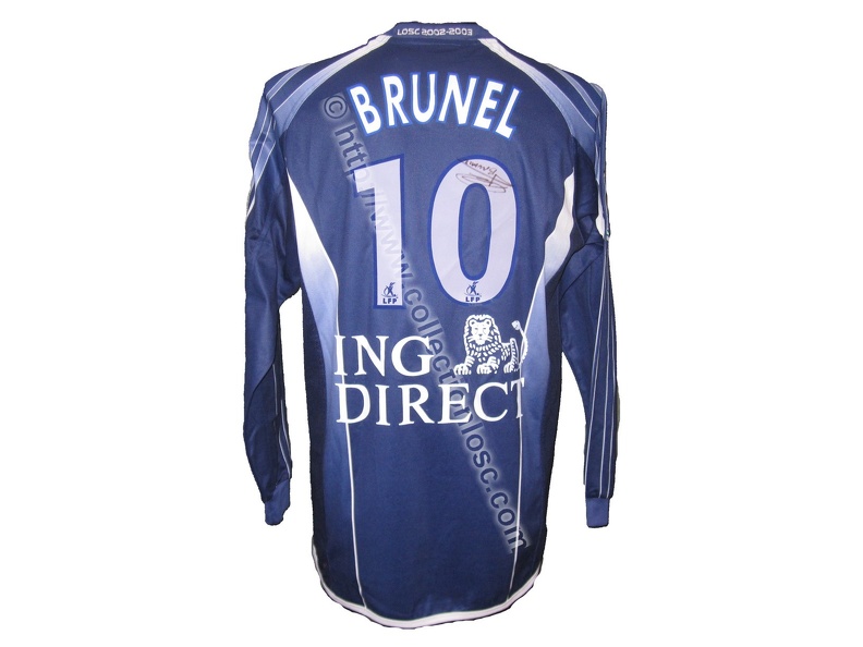 Maillot du LOSC porté par Philippe BRUNEL en L1 saison 2002/2003