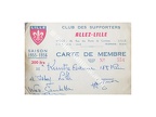 Carte abonné foot LILLE LOSC supporters 1955/1956