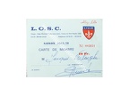 Carte abonné foot LILLE LOSC supporters 1975/1976