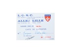 Carte foot LILLE LOSC supporter 1981/1982