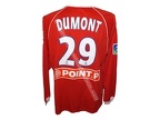 Maillot du LOSC porté par Stéphane DUMONT en Coupe de la Ligue édition 2004/2005