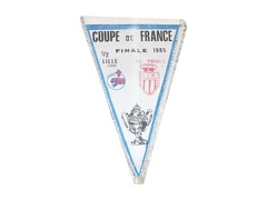 Fanion foot LOSC-AS MONACO coupe de France 1984/1985