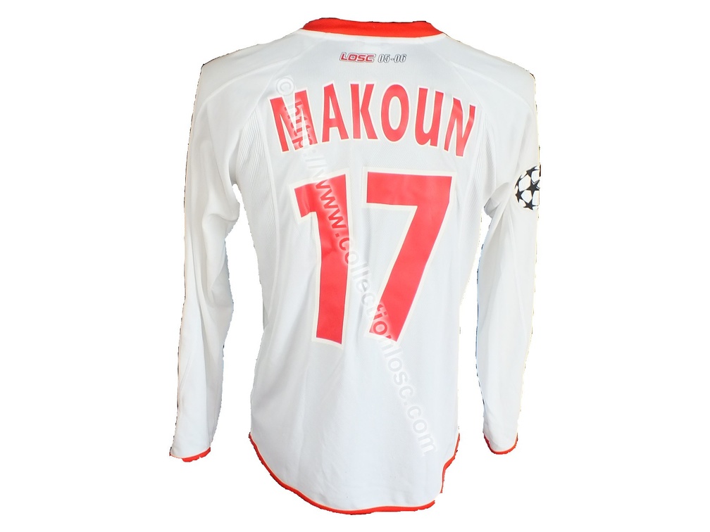 Maillot du LOSC porté par Jean II MAKOUN en Champions League édition 2005/2006