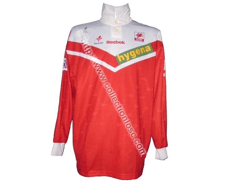 Maillot du LOSC porté par Laurent PEYRELADE en D2 saison 1997/1998