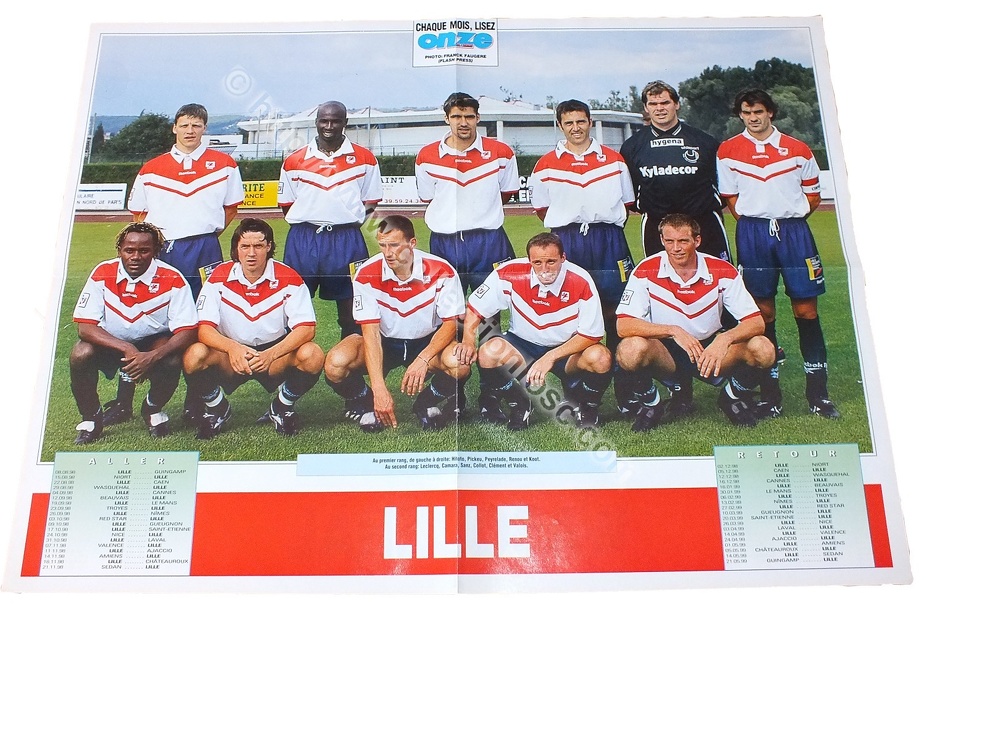 10 PHOTOS POSTER FOOTBALL EQUIPES LILLE LOSC de 1963 à 1978