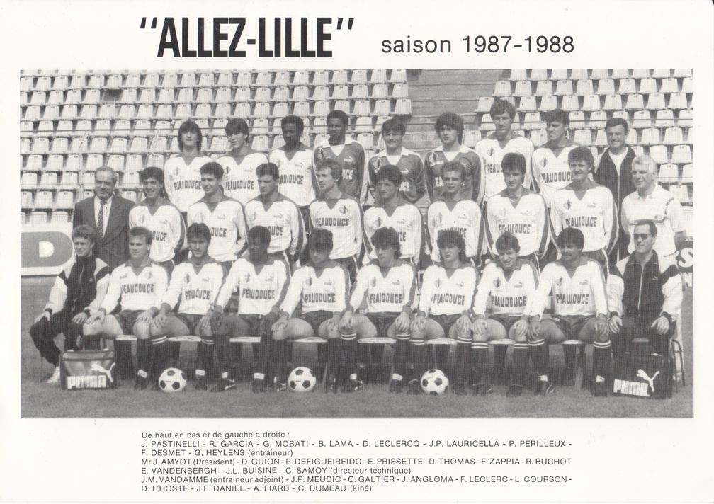 page POSTER )) équipe LILLE LOSC 1963/64 | UK