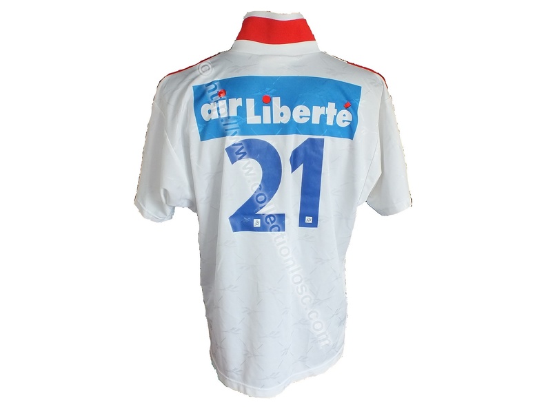 Maillot du LOSC porté par Amara SIMBA en Championnat de Division 1 lors de la Saison 1996-1997 simba-9697-dos.jpg